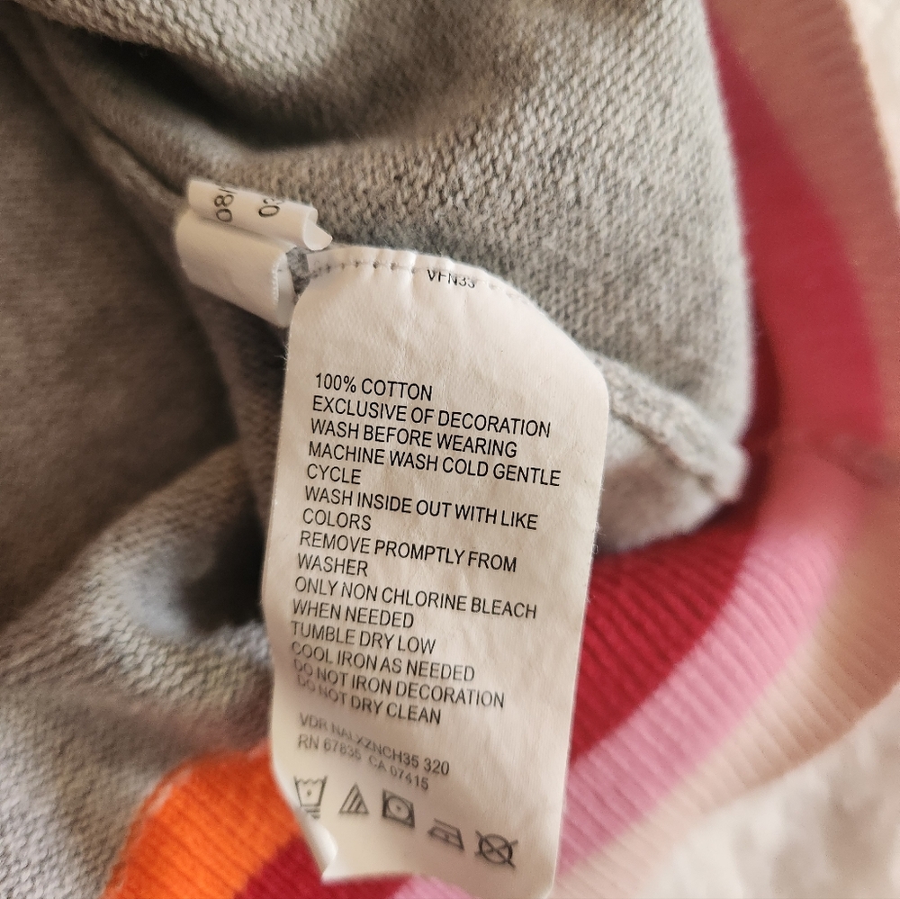 Women's XL Nautica Cotton crewneck sweater vintage Classic Fit Gray With Stripes - Picture 5 of 5